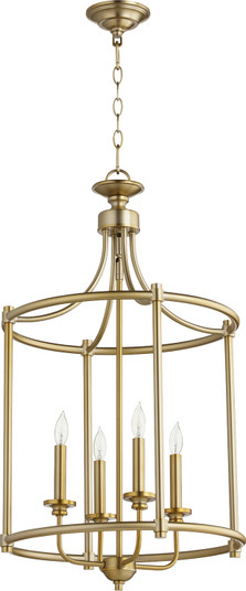 Rossington Four Light Entry Pendant in Aged Brass (19|6822480)