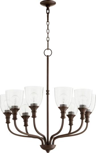 Richmond Eight Light Chandelier in Oiled Bronze w/ Clear/Seeded (19|68118186)