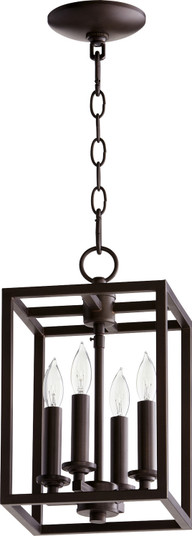 Cuboid Entries Four Light Entry Pendant in Oiled Bronze (19|67314186)