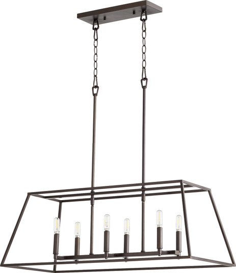 Gabriel Six Light Entry Pendant in Oiled Bronze (19|654686)