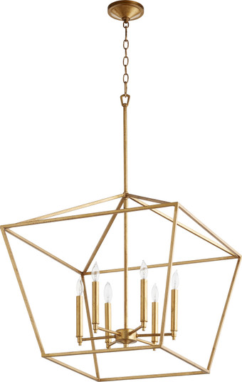 Gabriel Six Light Chandelier in Gold Leaf (19|644674)