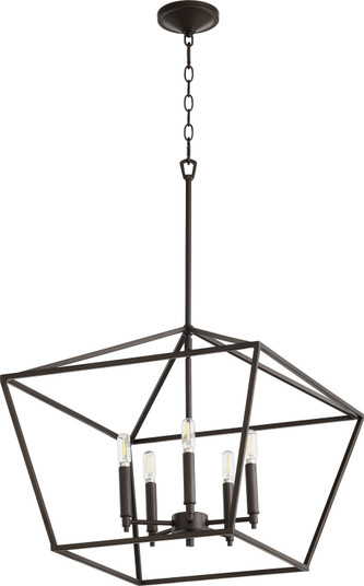 Gabriel Five Light Entry Pendant in Oiled Bronze (19|644586)