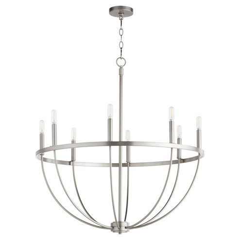 Tribute Eight Light Chandelier in Satin Nickel (19|6374865)