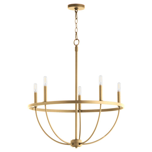 Tribute Five Light Chandelier in Aged Brass (19|6374580)