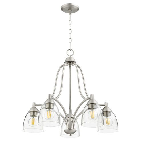 Barkley Five Light Chandelier in Satin Nickel w/ Clear/Seeded (19|63695265)