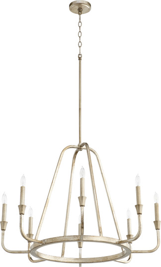 Marquee Eight Light Chandelier in Aged Silver Leaf (19|6314860)