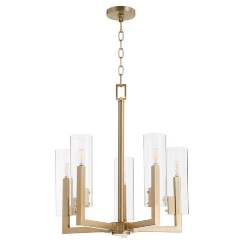 Harbin Five Light Chandelier in Aged Brass (19|6277580)