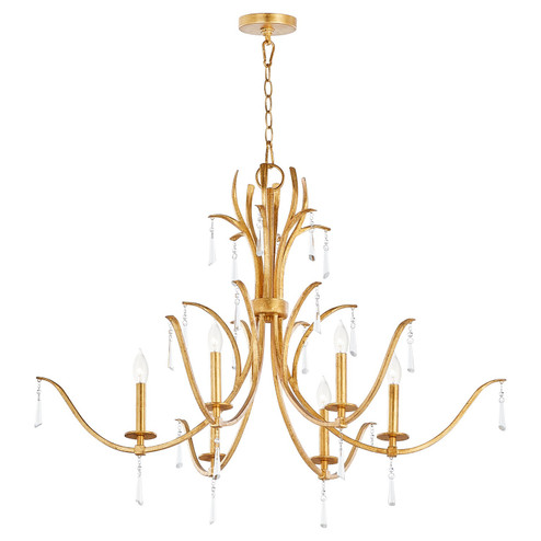 Majesty Six Light Chandelier in Gold Leaf (19|620674)