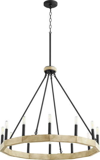 Alpine 12 Light Chandelier in Textured Black|Driftwood (19|61891269)