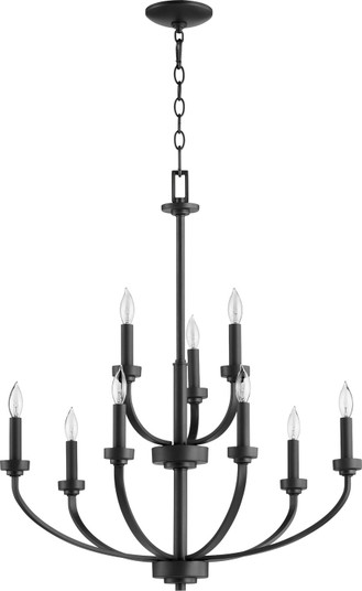 Reyes Nine Light Chandelier in Textured Black (19|6160969)