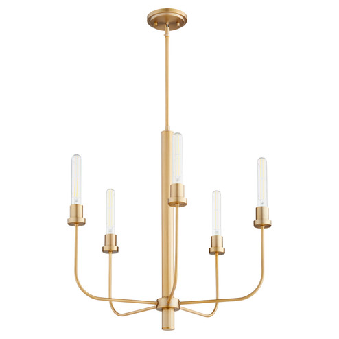 Sheridan Five Light Chandelier in Aged Brass (19|612580)