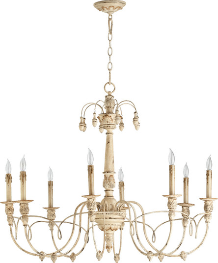 Salento Eight Light Chandelier in Persian White (19|6106870)