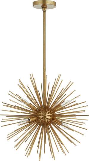 ELECTRA Six Light Pendant in Gold Leaf (19|600674)