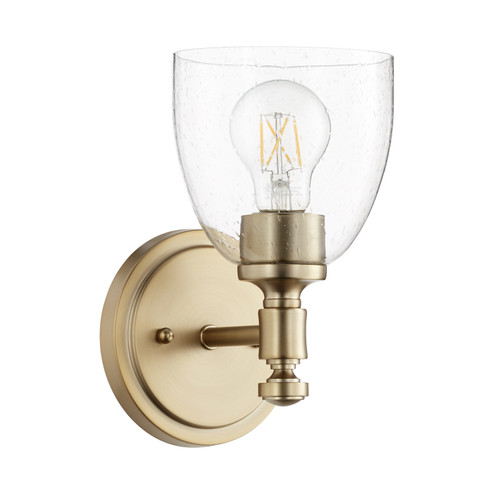 Rossington One Light Wall Mount in Aged Brass|Clear Seeded (19|54221280)