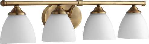 Brooks Four Light Vanity in Aged Brass|Satin Opal (19|5150480)
