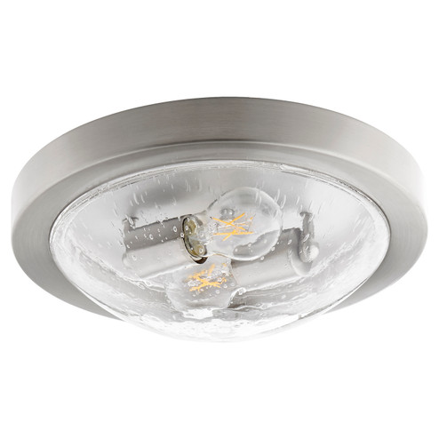 3502 Contempo Ceiling Mounts Two Light Ceiling Mount in Satin Nickel w/ Clear/Seeded (19|35021365)