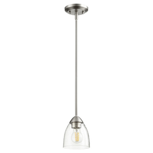 Barkley One Light Pendant in Satin Nickel|Clear Seeded (19|3069265)