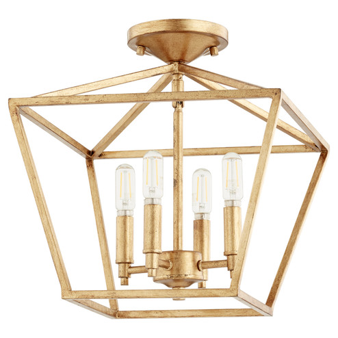 Gabriel Four Light Dual Mount in Gold Leaf (19|3041374)