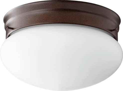 3023 Opal Mushrooms Two Light Ceiling Mount in Oiled Bronze|Satin Opal (19|3023886)