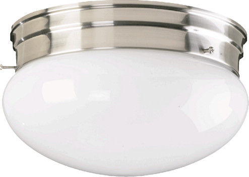 3015 Plain Mushrooms One Light Ceiling Mount in Satin Nickel (19|3015665)