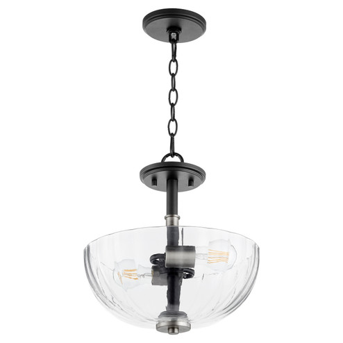 Monarch Two Light Dual Mount in Textured Black w/ Satin Nickel (19|2106965)