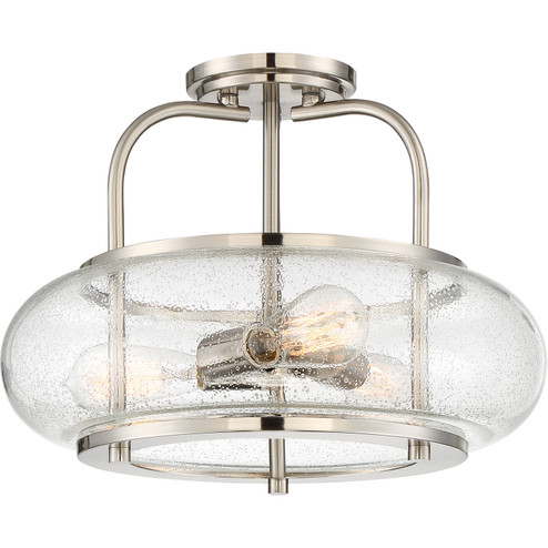 Trilogy Three Light Semi-Flush Mount in Brushed Nickel (10|TRG1716BN)