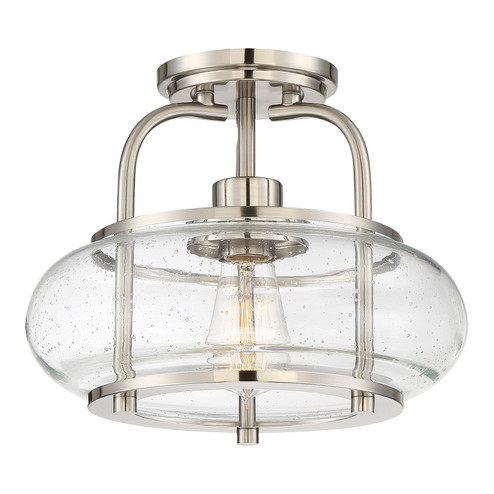 Trilogy One Light Semi Flush Mount in Brushed Nickel (10|TRG1712BN)