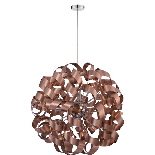 Ribbons 12 Light Pendant in Satin Copper (10|RBN2831SG) Ribbons 12 Light Pendant in Satin Copper (10|RBN2831SG)