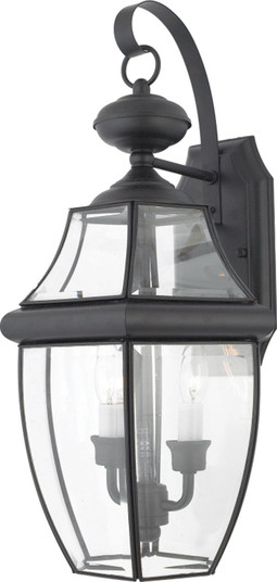Newbury Two Light Outdoor Wall Lantern in Mystic Black (10|NY8317K)