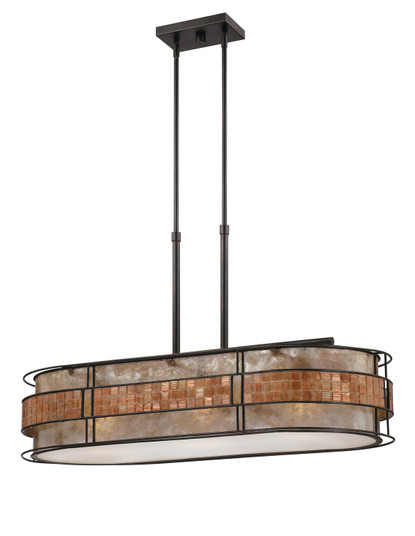 Laguna Three Light Island Chandelier in Renaissance Copper (10|MCLG337RC)