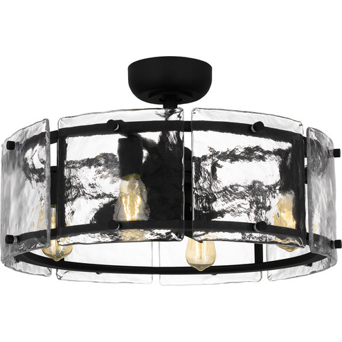Fortress Four Light Fandelier in Earth Black (10|FTS3124EK) Fortress Four Light Fandelier in Earth Black (10|FTS3124EK)
