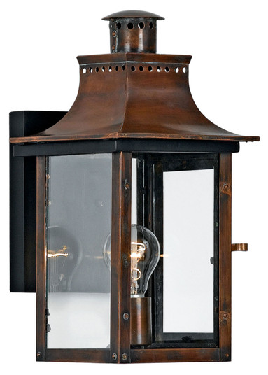 Chalmers One Light Outdoor Wall Lantern in Aged Copper (10|CM8408AC)