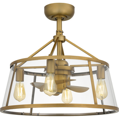 Barlow Four Light Fandelier in Weathered Brass (10|BAW3122WS)