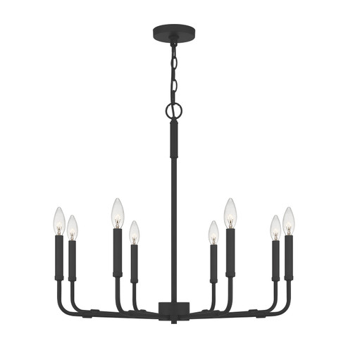 Abner Eight Light Chandelier in Matte Black (10|ABR5028MBK)