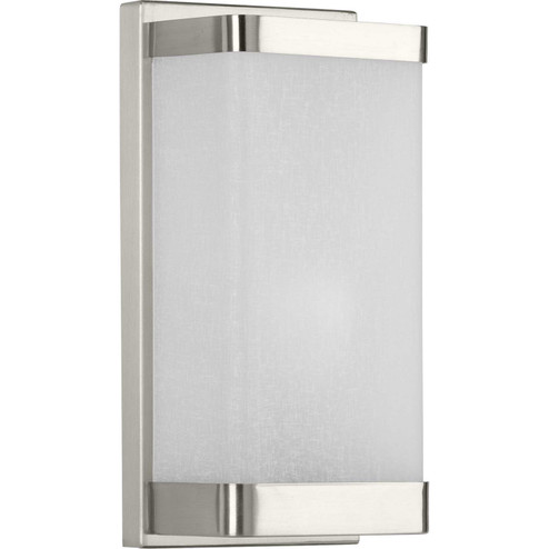 Linen Glass Sconce One Light Wall Sconce in Brushed Nickel (54|P710072009)