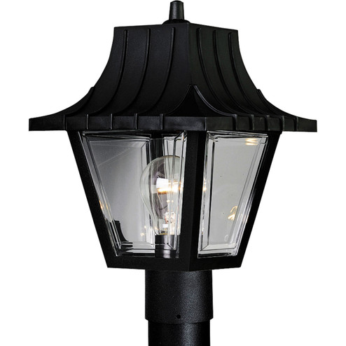 Mansard One Light Post Lantern in Textured Black (54|P541431)