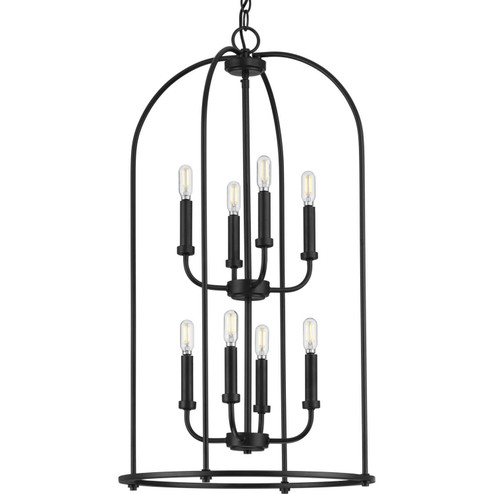 Leyden Eight Light Foyer Pendant in Matte Black (54|P500303031)