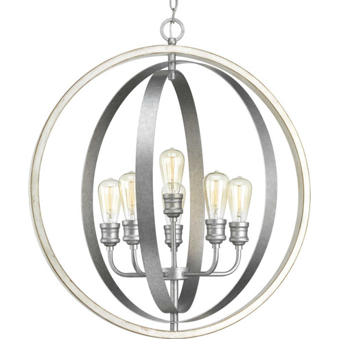 Conestee Six Light Pendant in Galvanized Finish (54|P500094141)