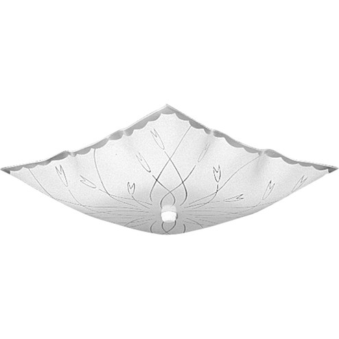 Square Glass Two Light Flush Mount in White (54|P496230)