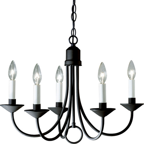 Five Light Five Light Chandelier in Textured Black (54|P400831)