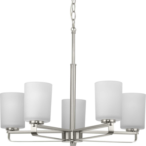 League Five Light Chandelier in Brushed Nickel (54|P400286009)