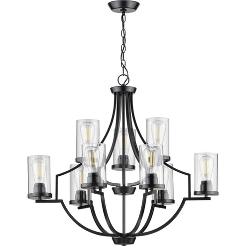 Lassiter Nine Light Chandelier in Black (54|P400198031)