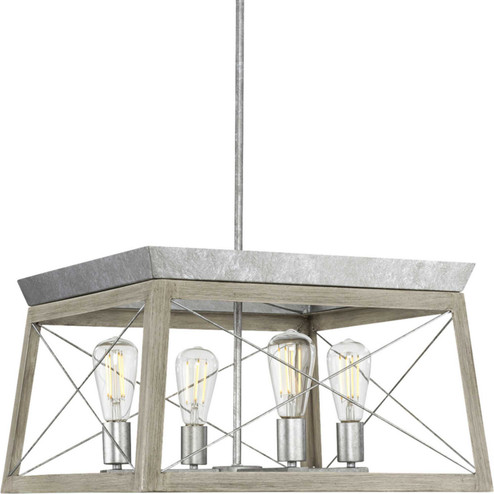 Briarwood Four Light Chandelier in Galvanized Finish (54|P400047141)