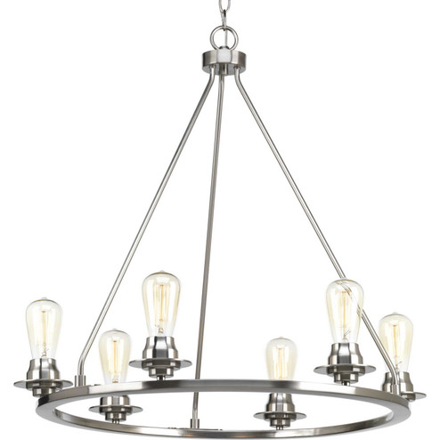 Debut Six Light Chandelier in Brushed Nickel (54|P400015009)