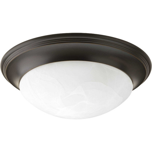 Alabaster Glass One Light Flush Mount in Antique Bronze (54|P368820)