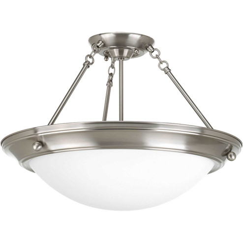 Eclipse Three Light Semi-Flush Mount in Brushed Nickel (54|P356909)