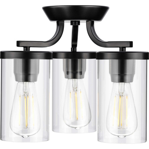 Lassiter Three Light Semi Flush Mount in Black (54|P350149031)