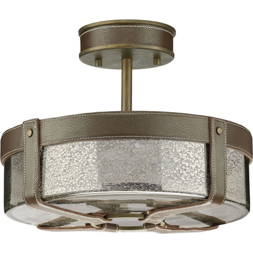Point Dume-Rockdance Four Light Semi Flush Mount in Aged Brass (54|P350143161)