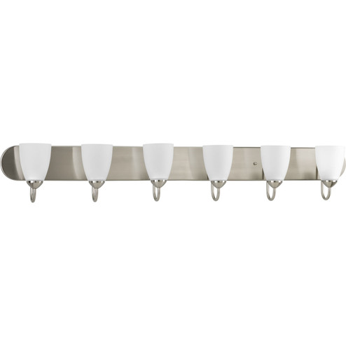 Gather Six Light Bath in Brushed Nickel (54|P271409)