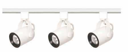 Track Lighting Kits White Three Light Track Kit in White (72|TK348)
